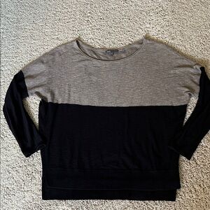 Vince Two-Tone Crew Neck Sweater